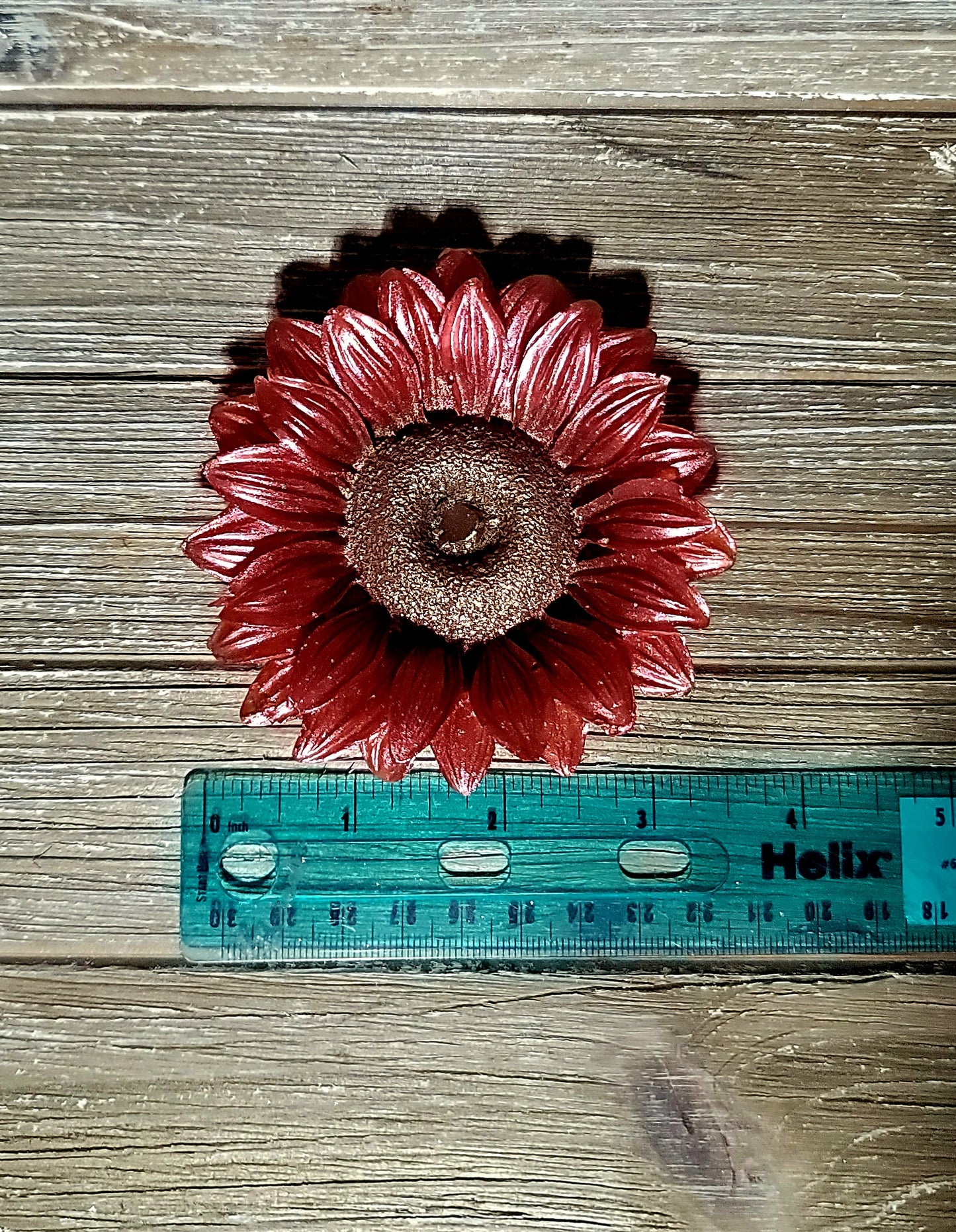 Marron Sunflower, Individual Soap Flower, 1.5oz