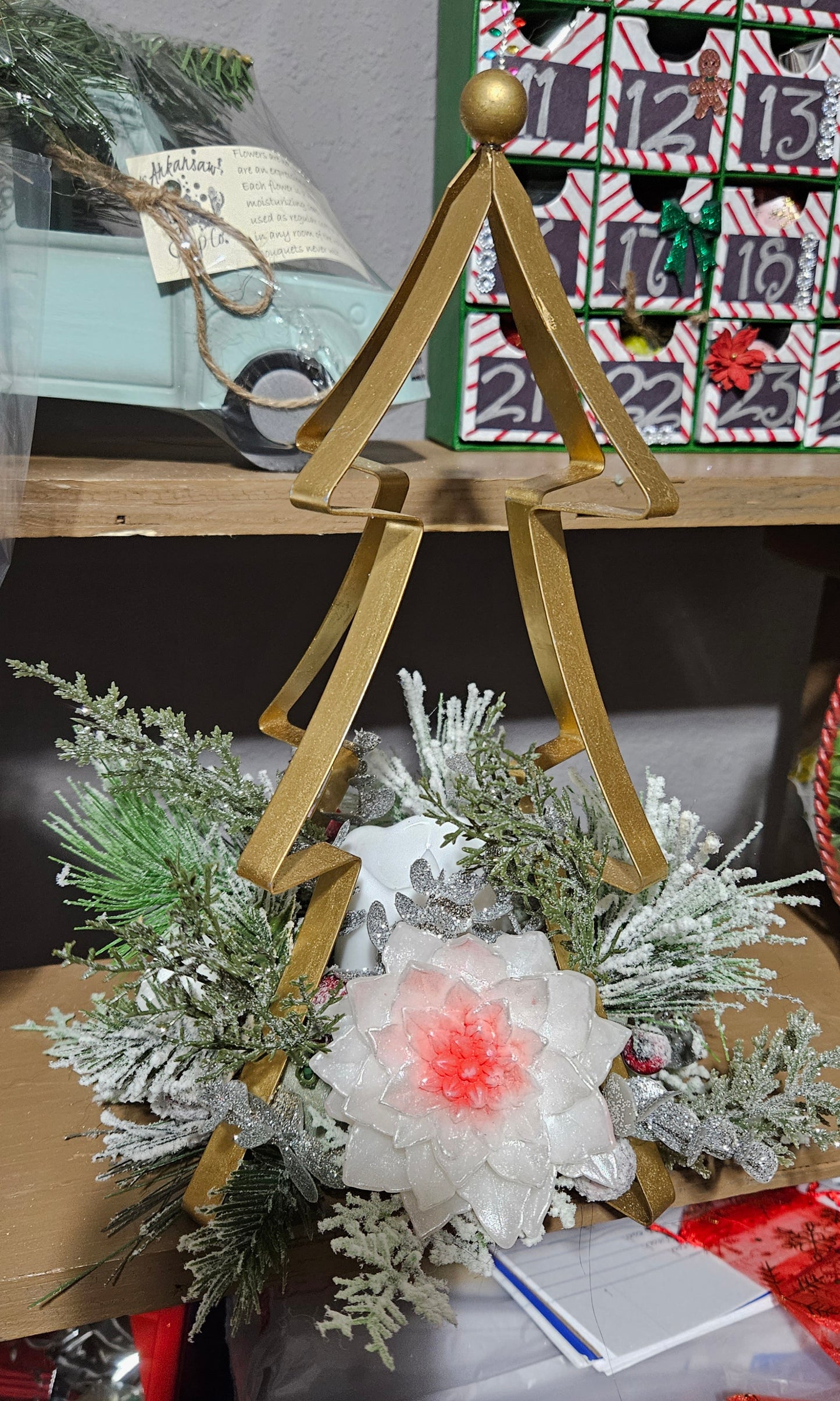 Tree Lantern- light up metal and Soap Lantern