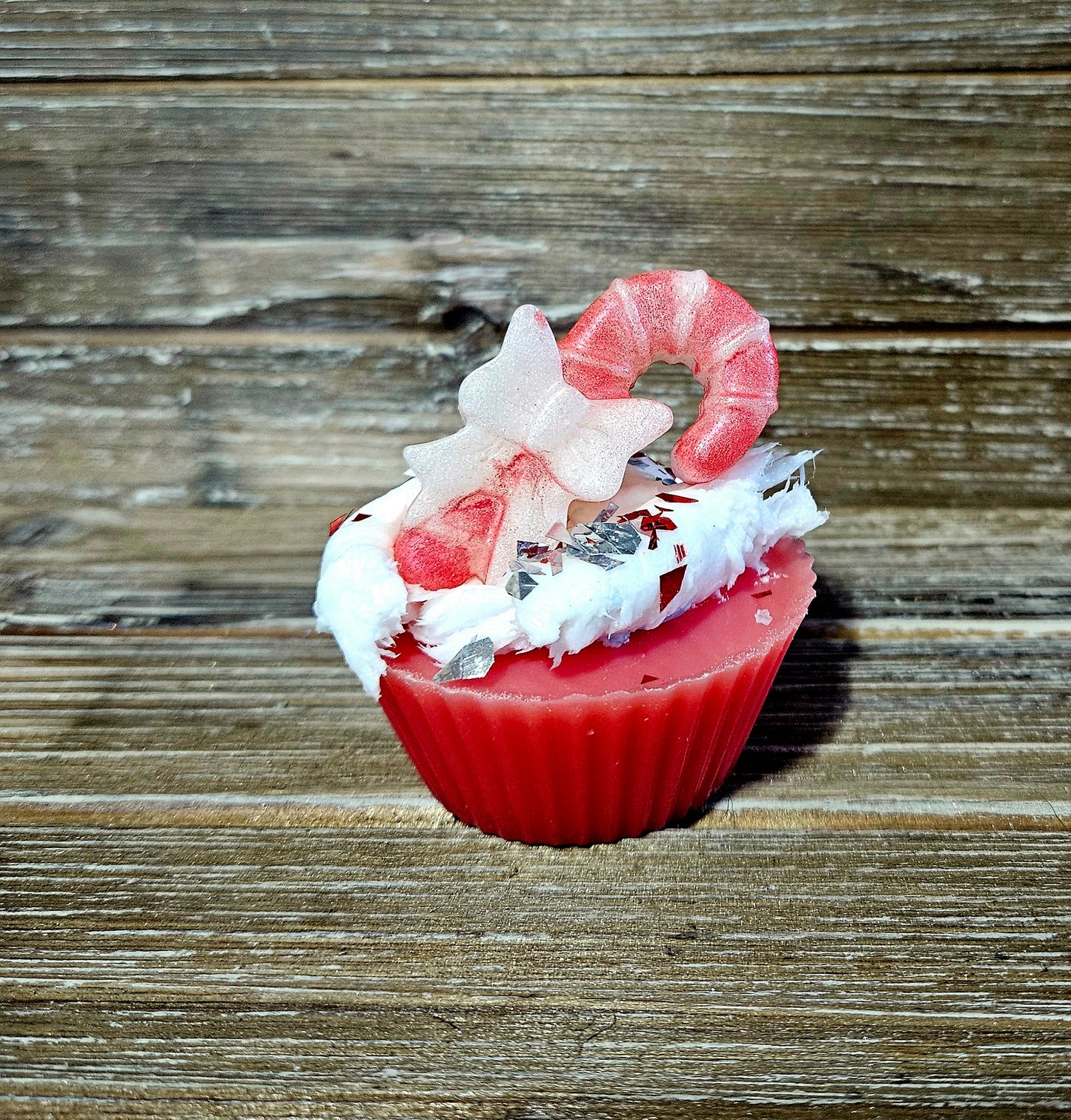 Candy Cane Soap Cupcake