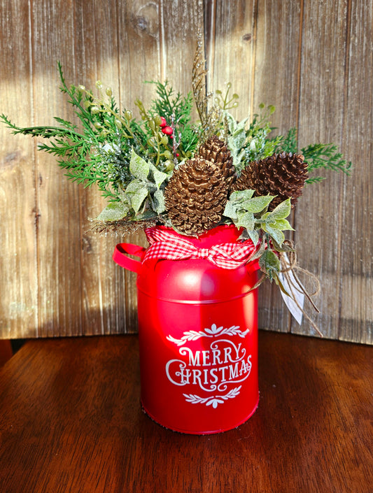 Pinecone mini milk can mini soap porch pot