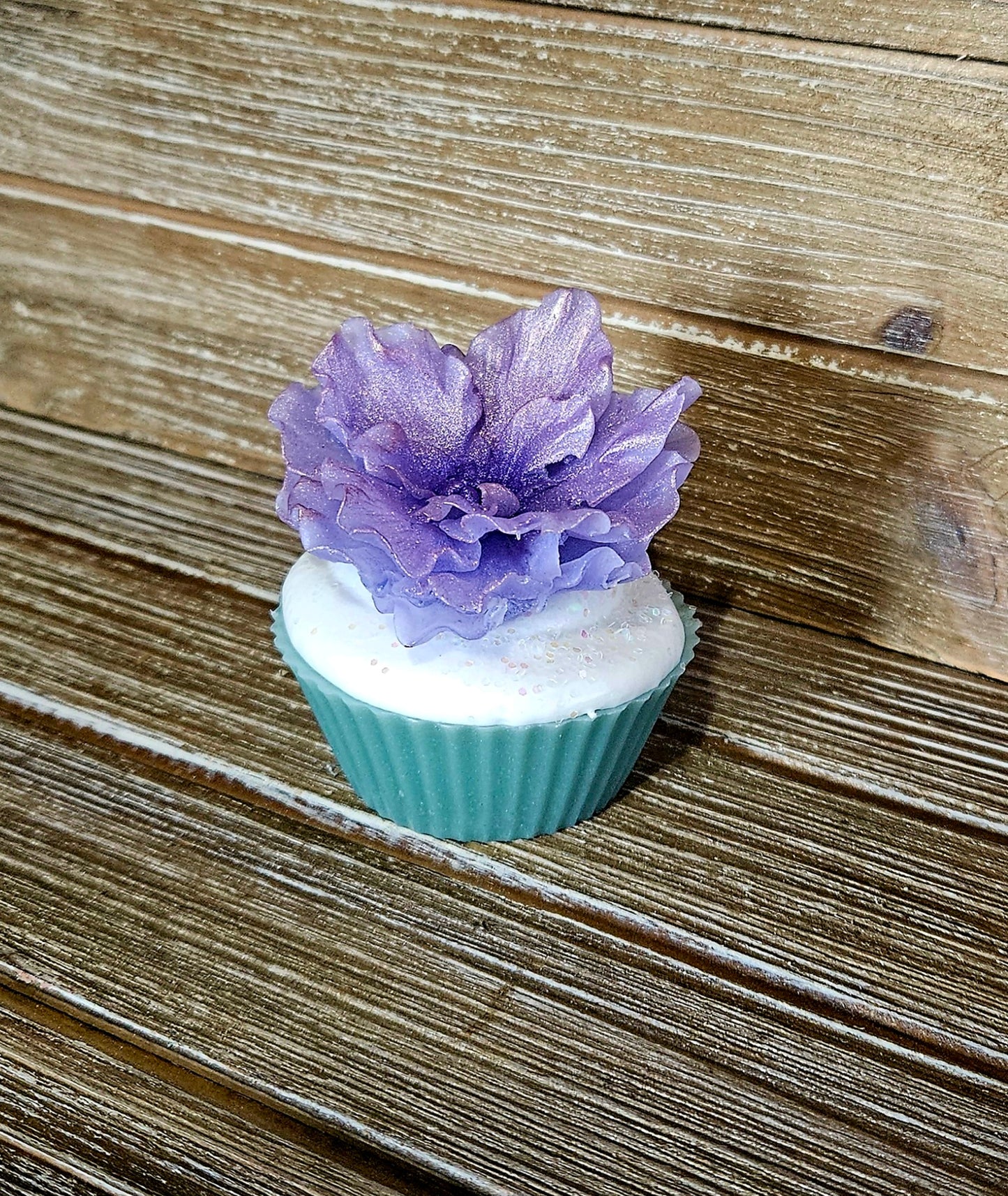 African Violet Soap Cupcake