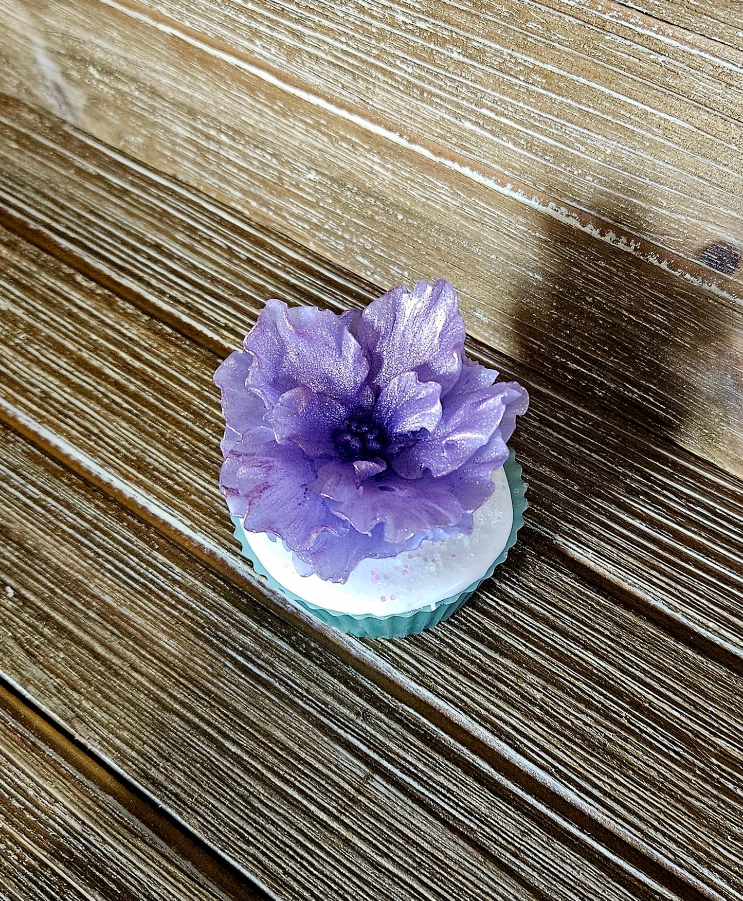 African Violet Soap Cupcake