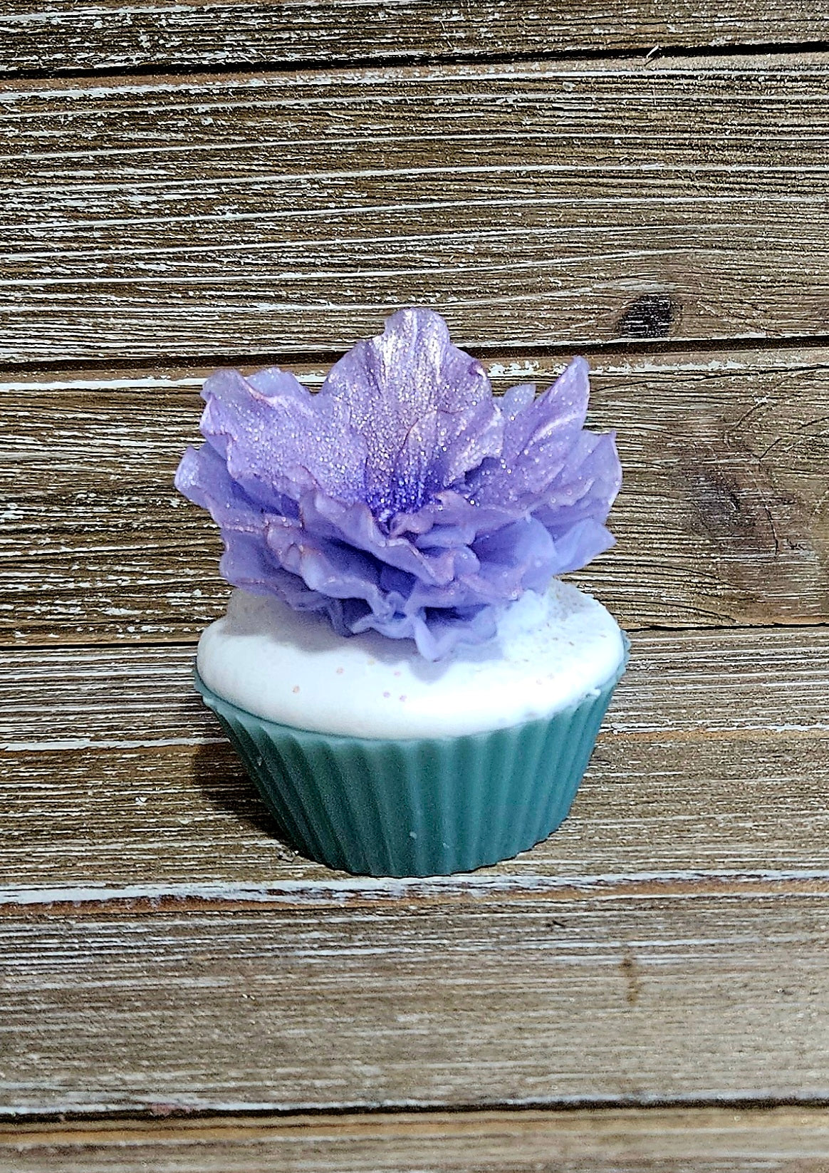 African Violet Soap Cupcake