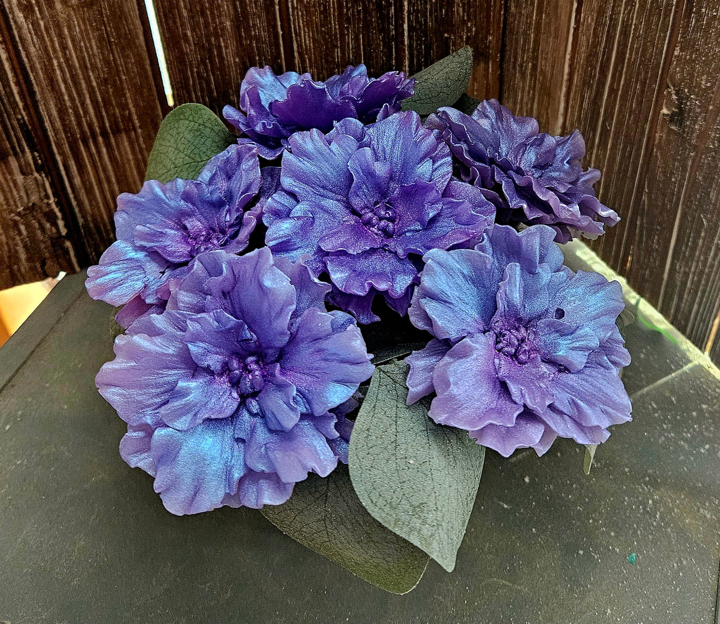 African Violet Soap Bouquet, 6 Count Purple