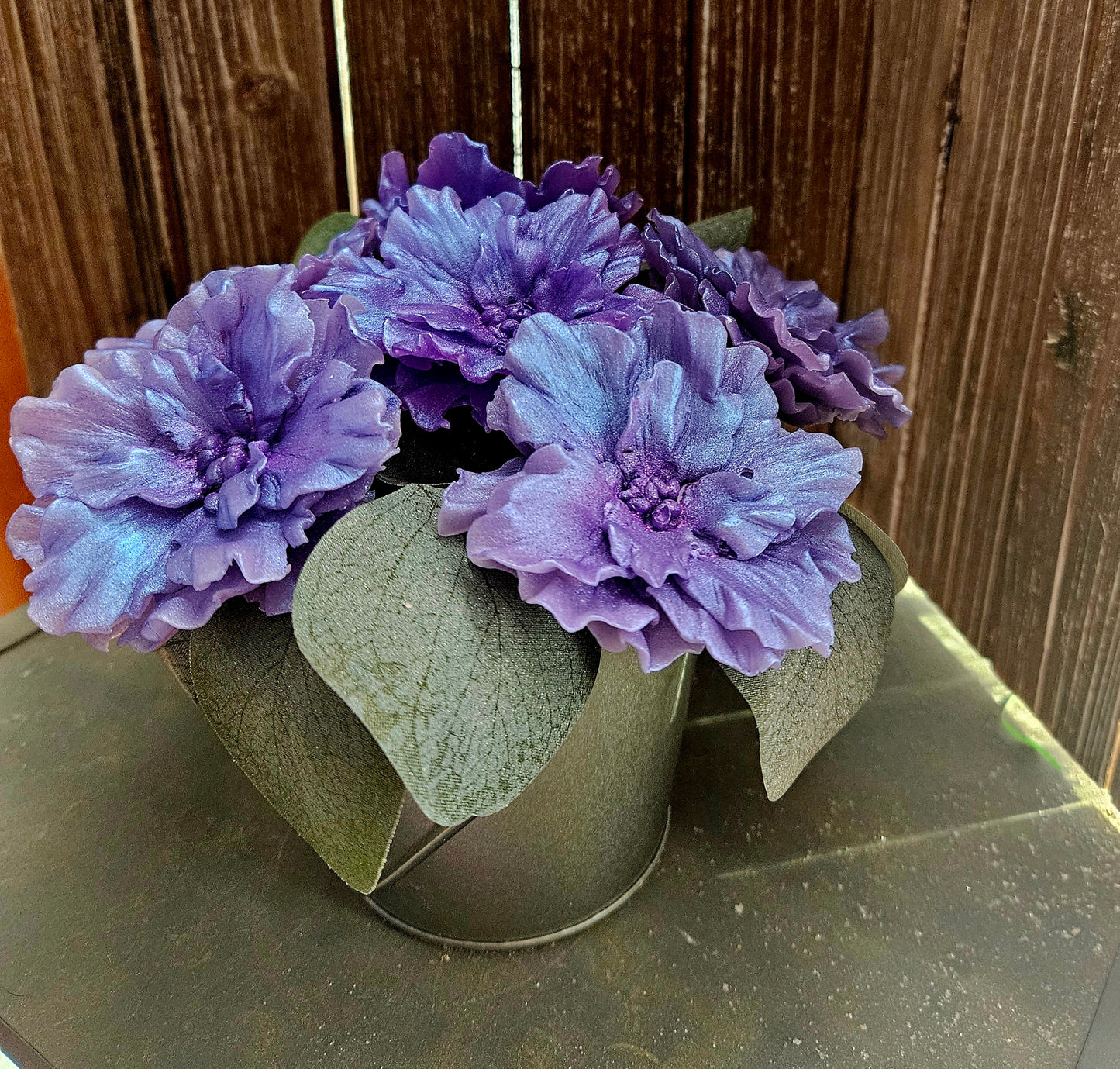 African Violet Soap Bouquet, 6 Count Purple