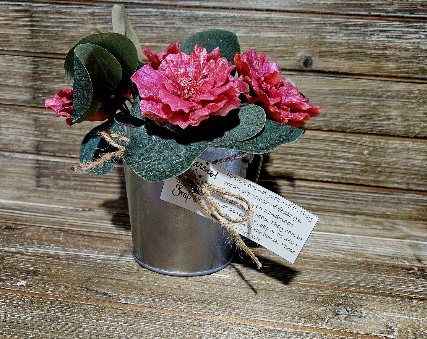 African Violet Soap Bouquet, 6 Count Pink