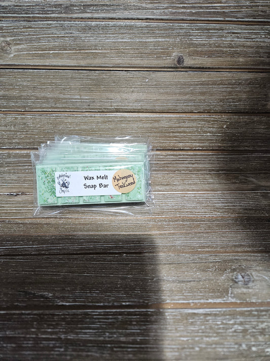 Mahogany Teakwood Soy Wax Snap Bar