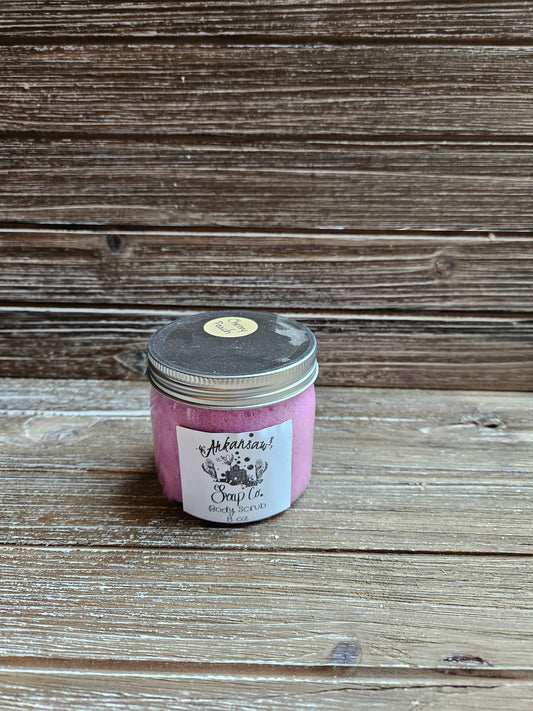 Cherry Peach Body Scrub 8 oz Jar