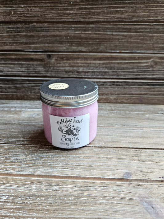 Black Cherry Chai Body Scrub 8 oz Jar