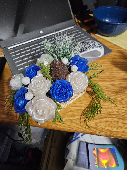 Winter Soap Pinecone and Rose Crate