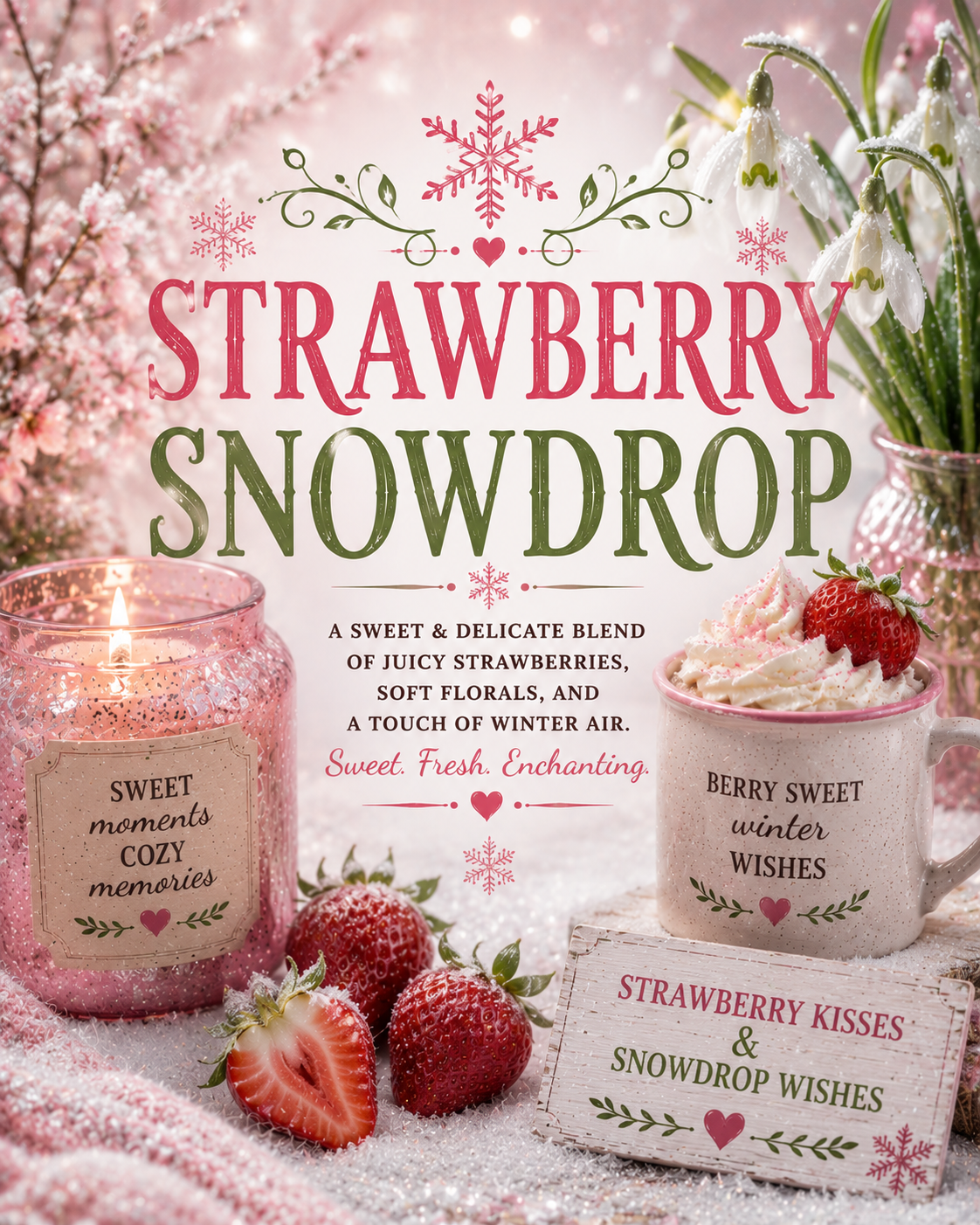 Strawberry Snowdrop Soap Bar
