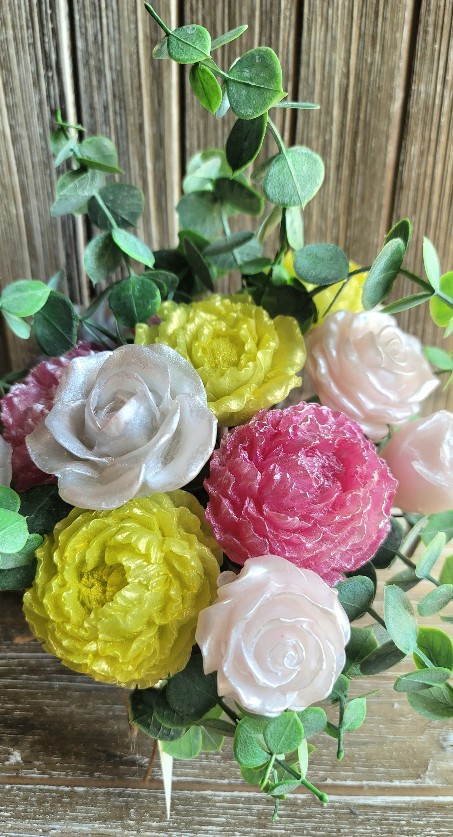 Pink & Yellow Peony and Rose Bouquet