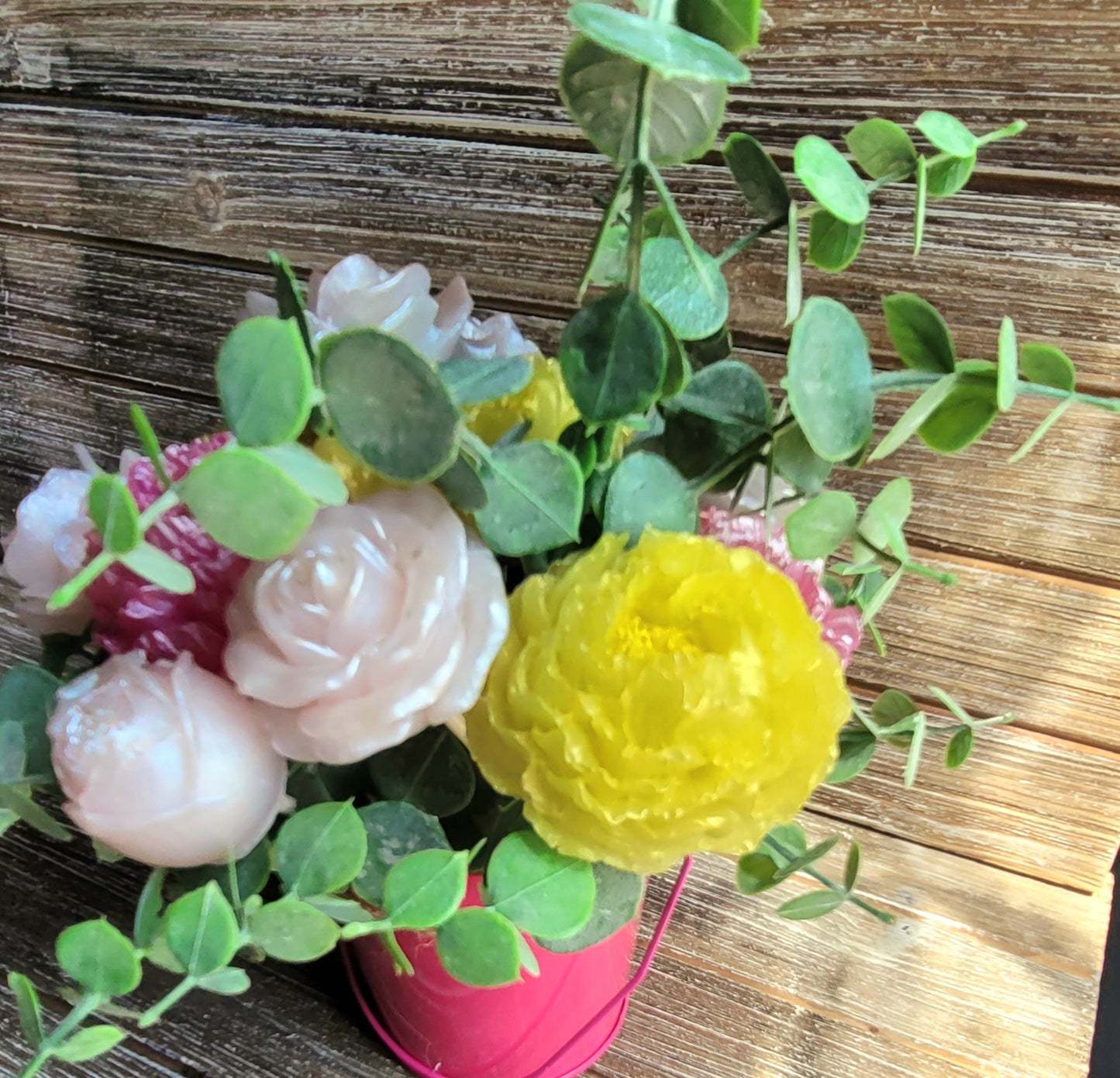 Pink & Yellow Peony and Rose Bouquet