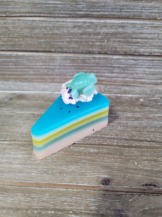 Tropical Beach Soap Cake Slice -6oz