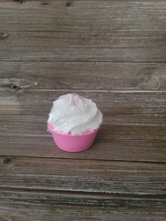 Strawberry Milkshake Cupcake Bath Bomb- 5oz