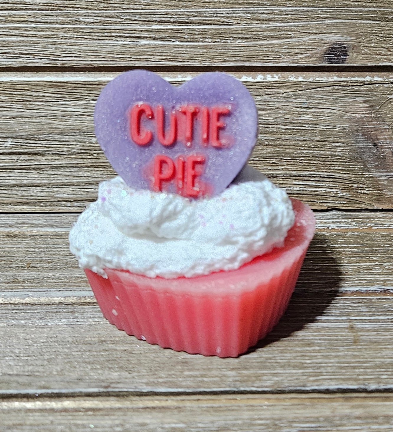 Conversation Heart Soap Cupcake