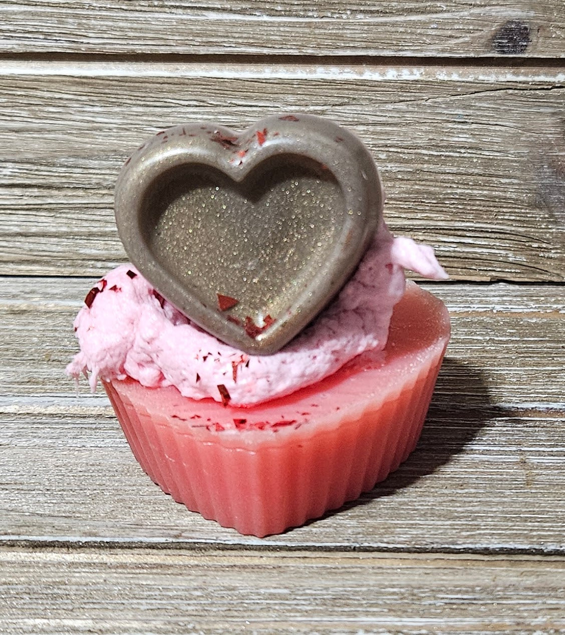 Chocolate Heart Soap Cupcake