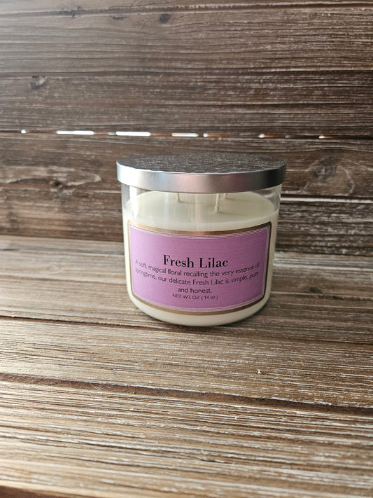 Fresh Lilac 3 Wick Soy Candle