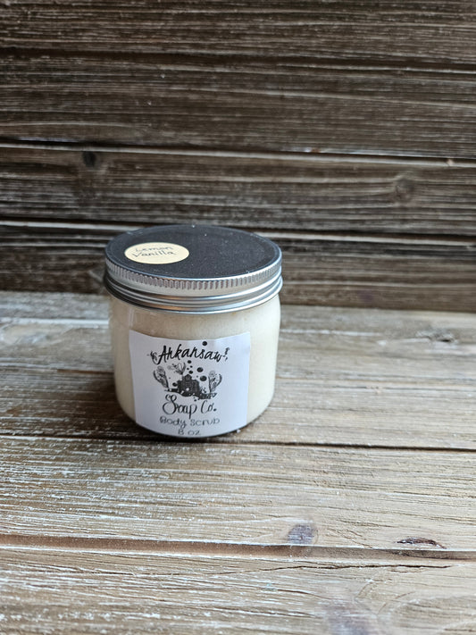 Lemon Vanilla Body Scrub 8oz Jar