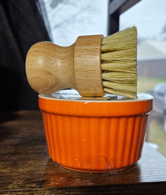 Dish Soap Bar Set 6oz with bamboo brush