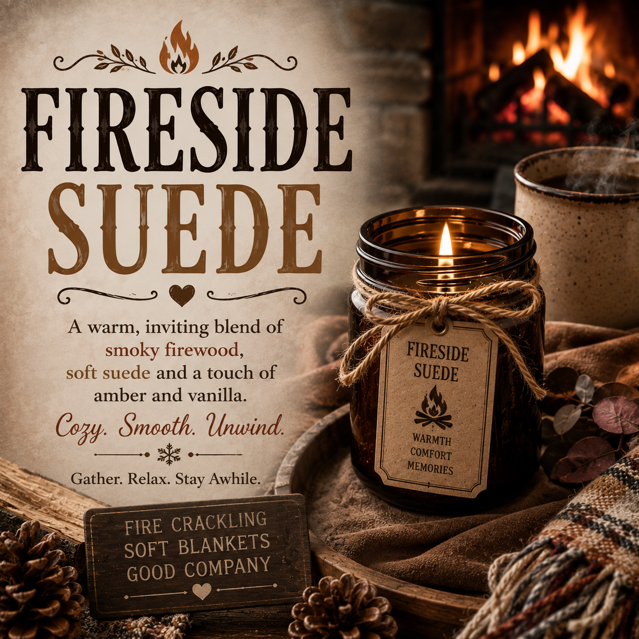 Fireside Suede Soap Bar