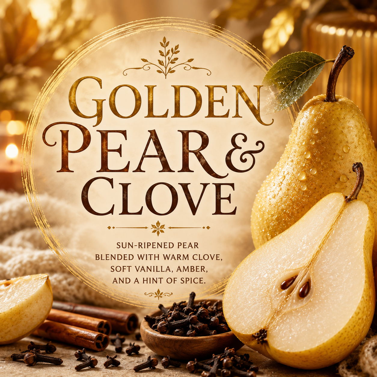 Golden Pear and Clove Soap Bar