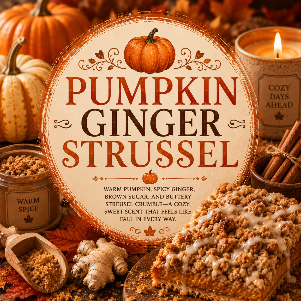 Pumpkin Ginger Streusel Soap Bar