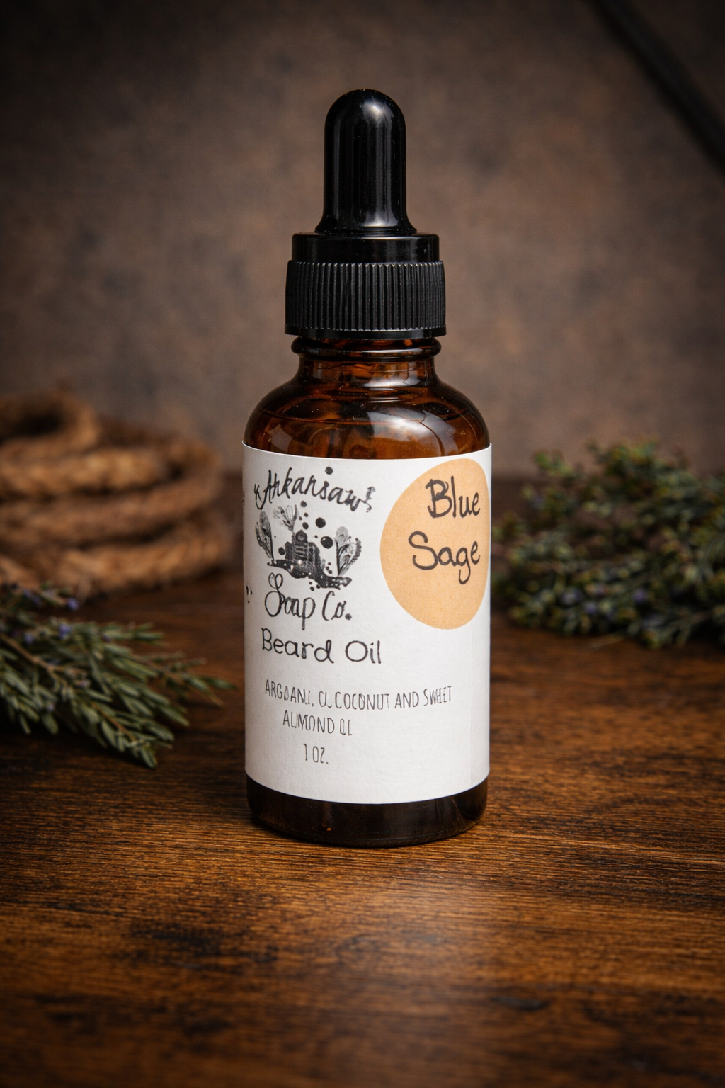 Blue Sage Beard Oil 1 oz bottle