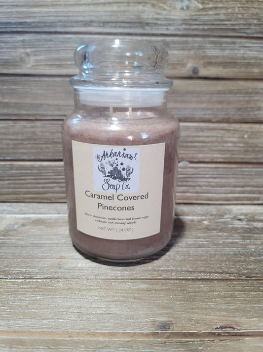 Caramel Covered Pinecones 24oz 2 wick candle